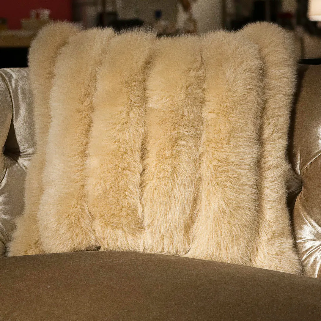 Fox Strip Pillow Snow - Adri Collection