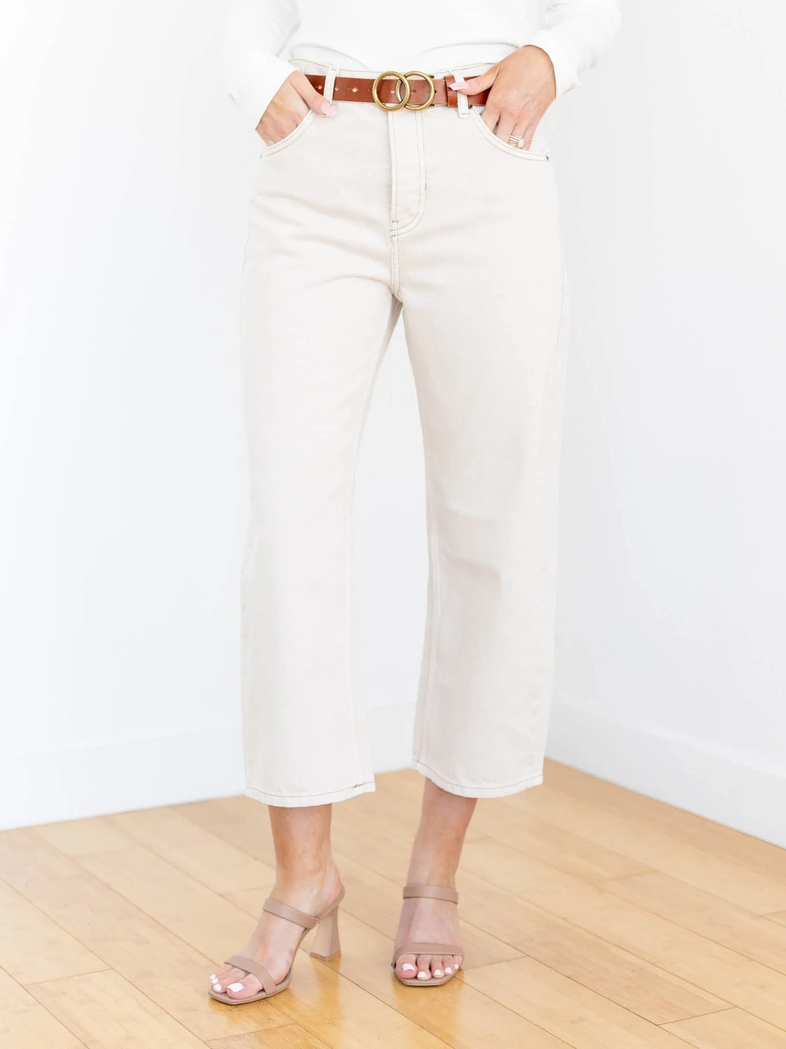 Free People Deep Trance Dropped BF - Casual Khaki