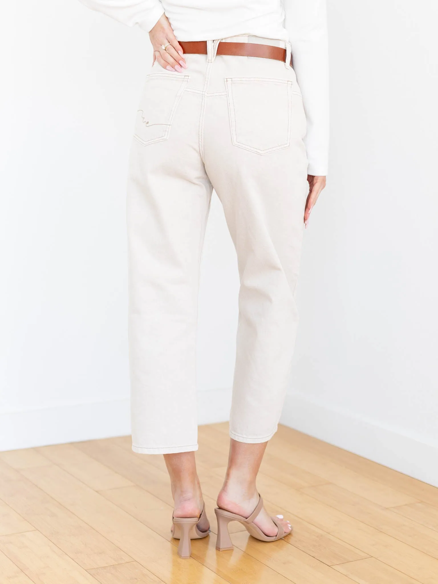 Free People Deep Trance Dropped BF - Casual Khaki