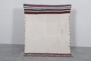 Handwoven Kilim 3.5 FT X 4.6 FT – Vintage Multicolor Striped Rug