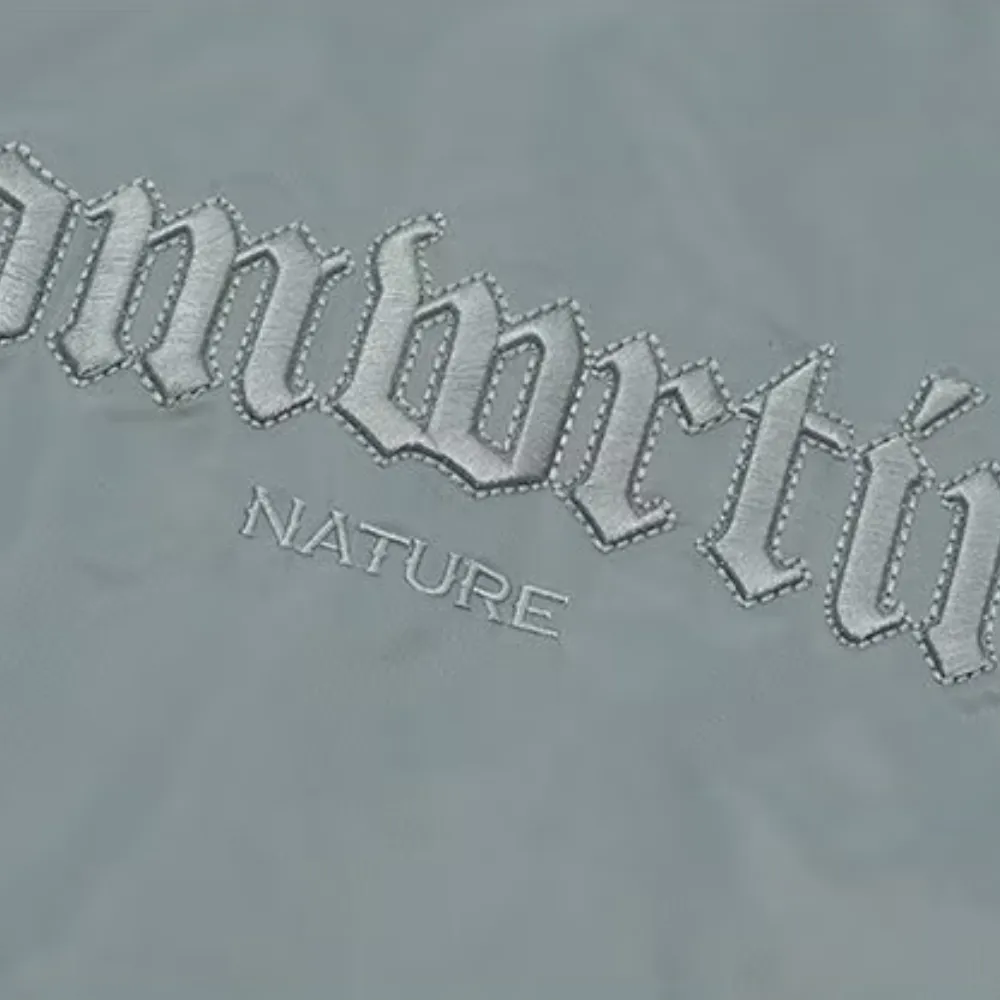 Japanese Plain Letter Embroidered Jacket