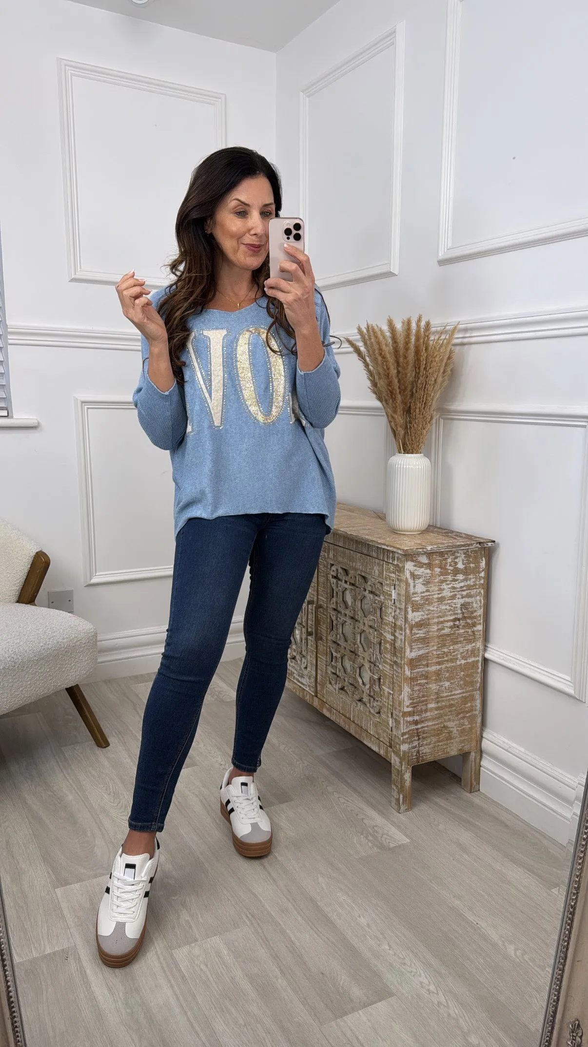 Jill Denim LOVE Top