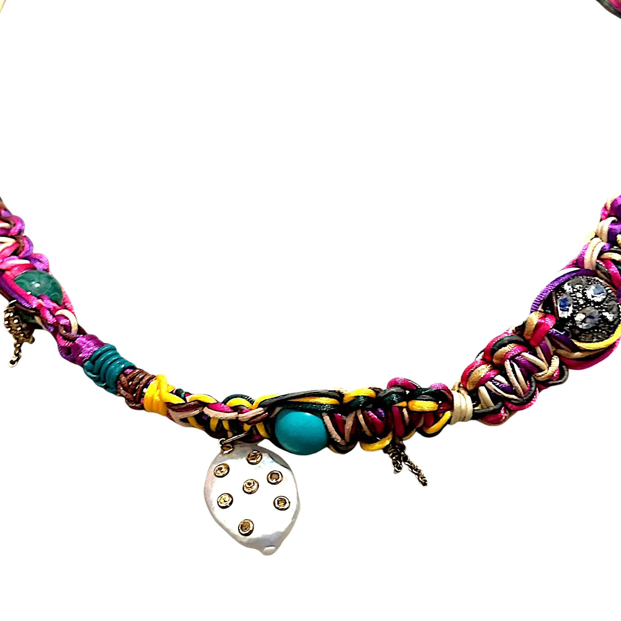 Kaleidoscope Rainbow Yellow Sapphire Diamond Rockstar Lariat