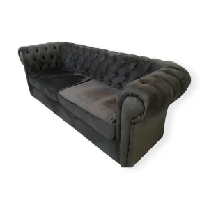 Kofisko 3 Seater Chesterfield Charcoal Couch