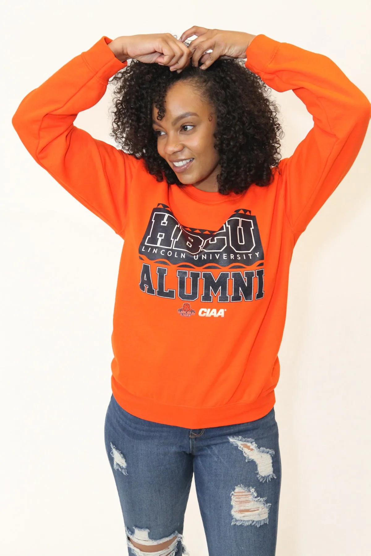 LINCOLN | 90s ALUMNI | Orange Unisex Sweatshirt (z)
