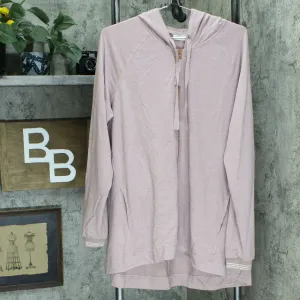 LOGO by Lori Goldstein Lounge French Terry Zip Front Hoodie Rose Medium