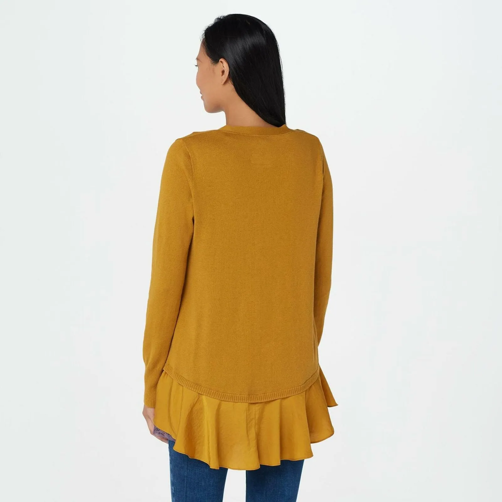LOGO Legacy by Lori Goldstein Cotton Cashmere Cardigan