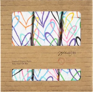 #Lovewall organic muslin baby swaddling shawl gift box - James Goldcrown x From Babies with Love
