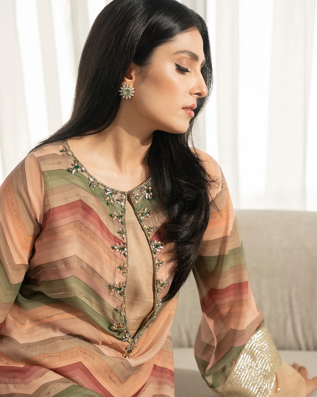 Lulusar Silk Hand Embroidered Collection Lurgik Dress