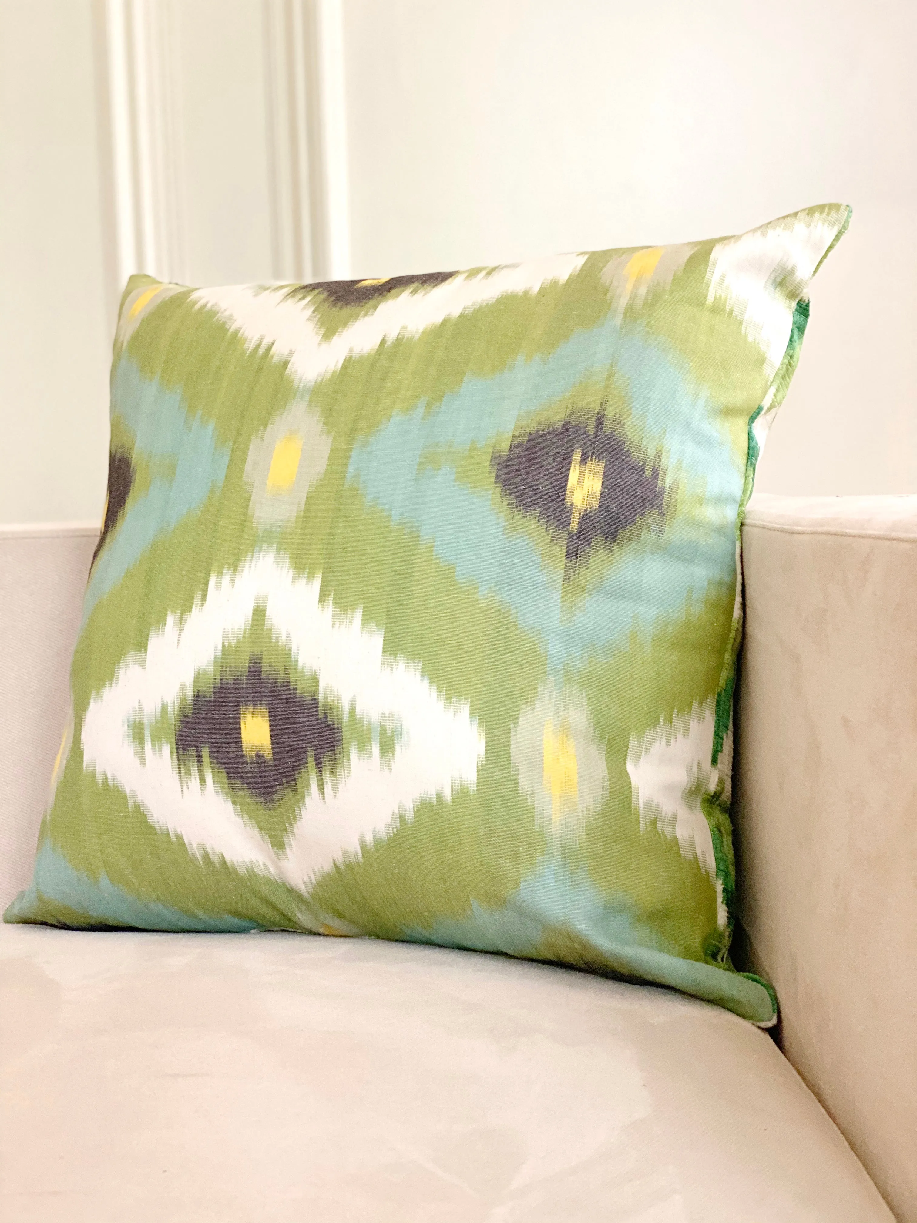Luxe Shades of Grass Square Pillow Cover