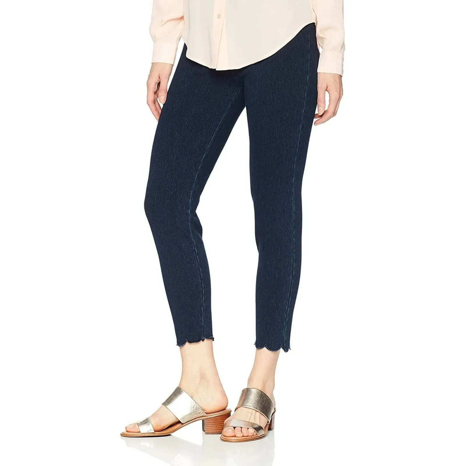 Lysse Women's Scallop Hem Denim Leggings