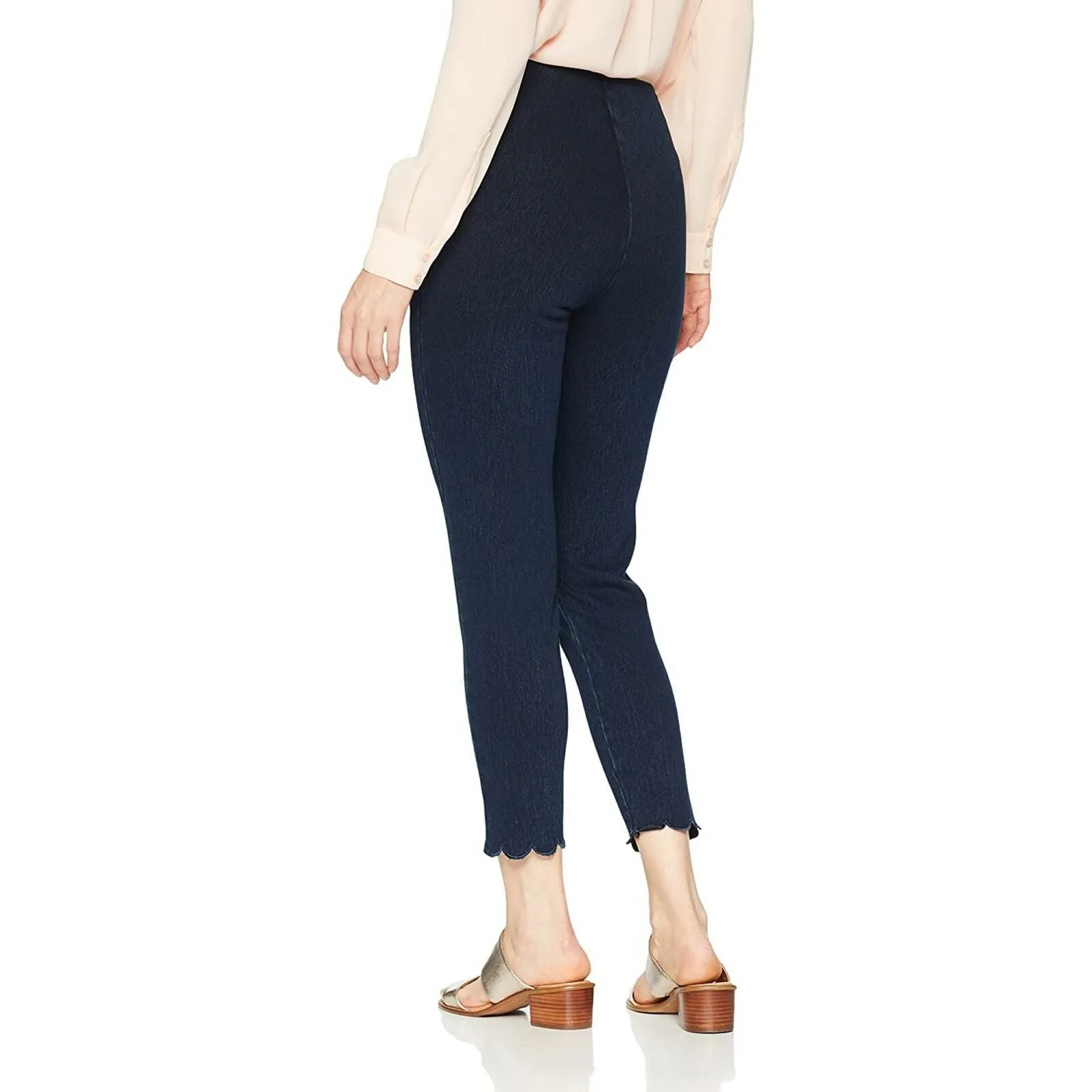 Lysse Women's Scallop Hem Denim Leggings