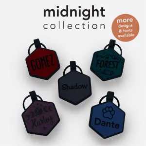 Midnight Collection Silicone Dog ID Tag