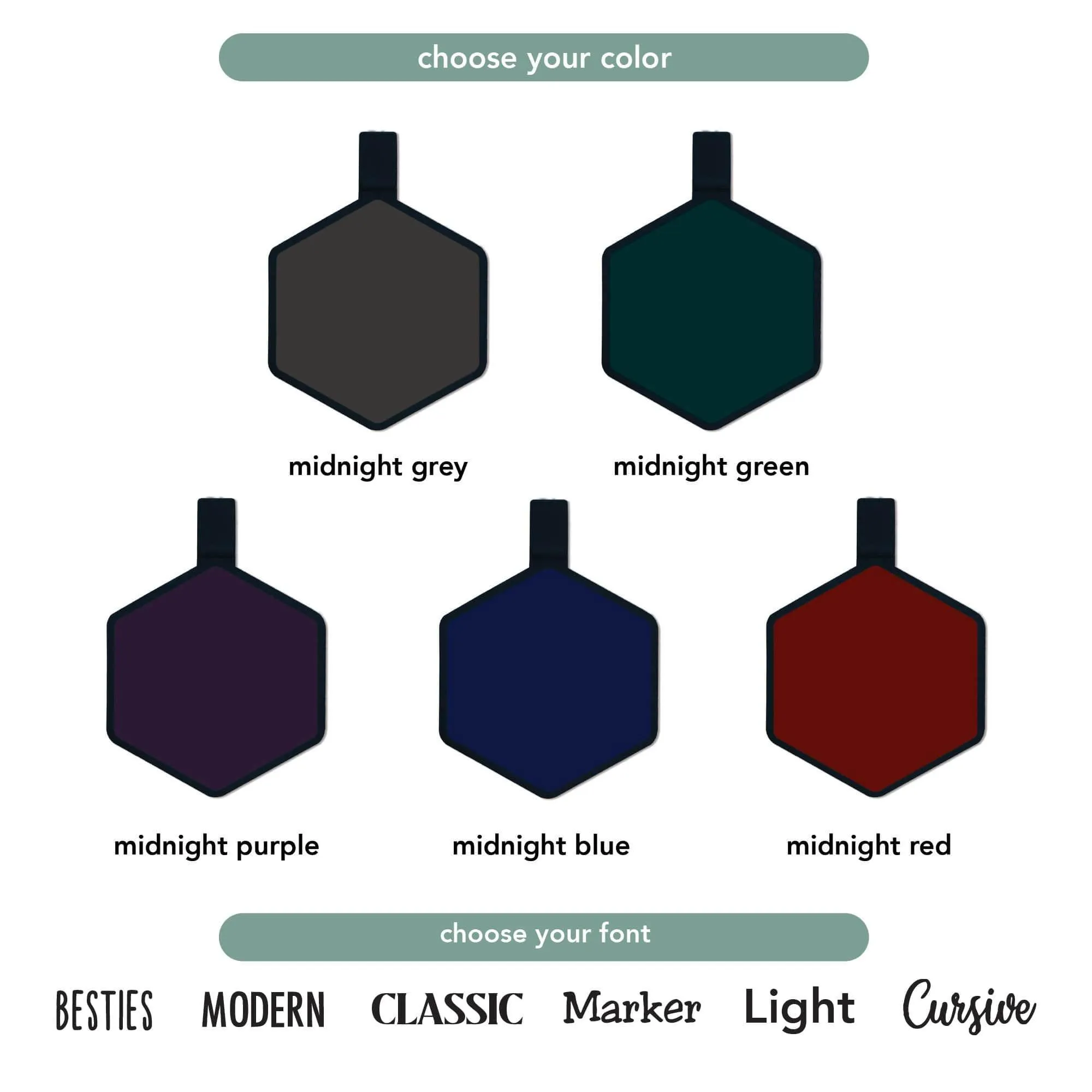 Midnight Collection Silicone Dog ID Tag