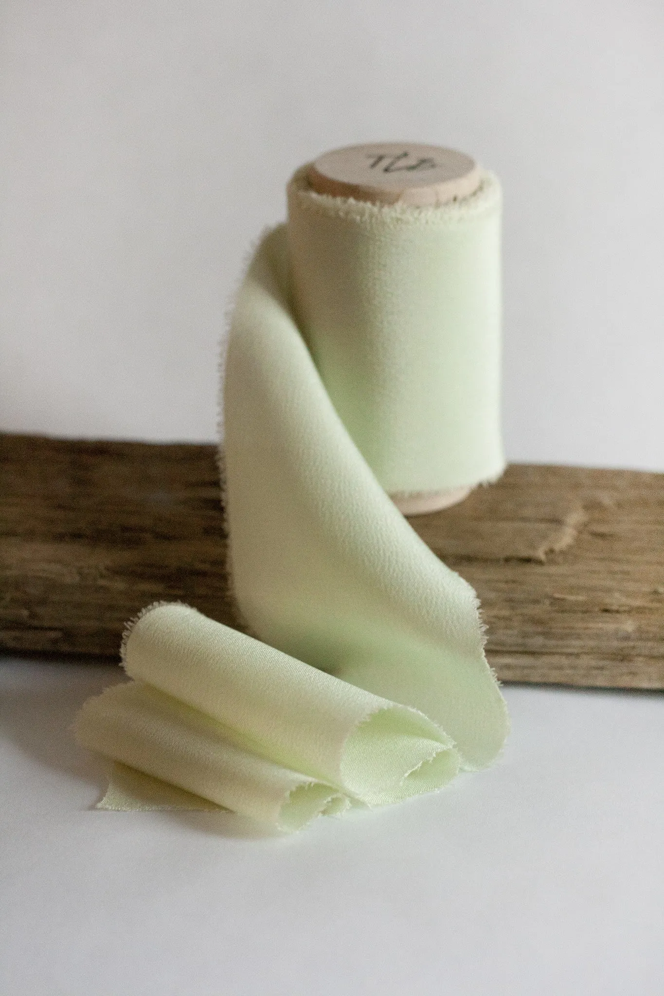 Misty Jade Crepe de Chine Silk Ribbon *Sale Price*
