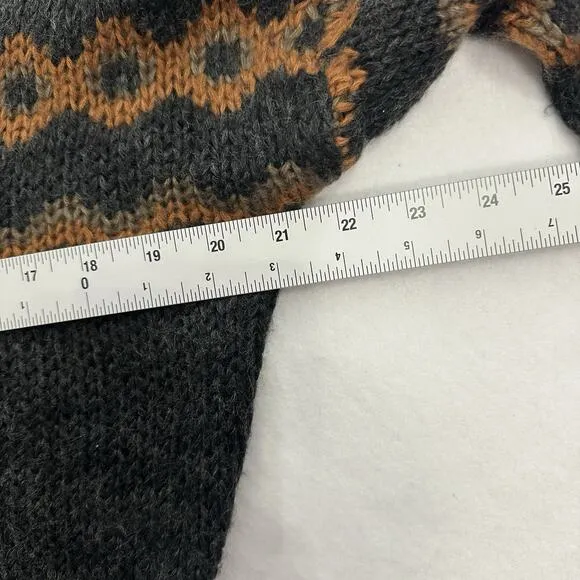 Natural Life Knit Cardigan Sweater XS/S Button Front Long Sleeve Fair Isle Crop
