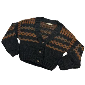 Natural Life Knit Cardigan Sweater XS/S Button Front Long Sleeve Fair Isle Crop