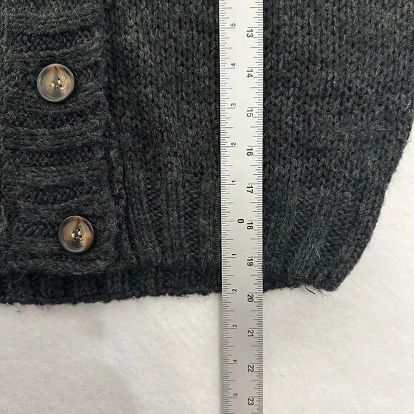 Natural Life Knit Cardigan Sweater XS/S Button Front Long Sleeve Fair Isle Crop