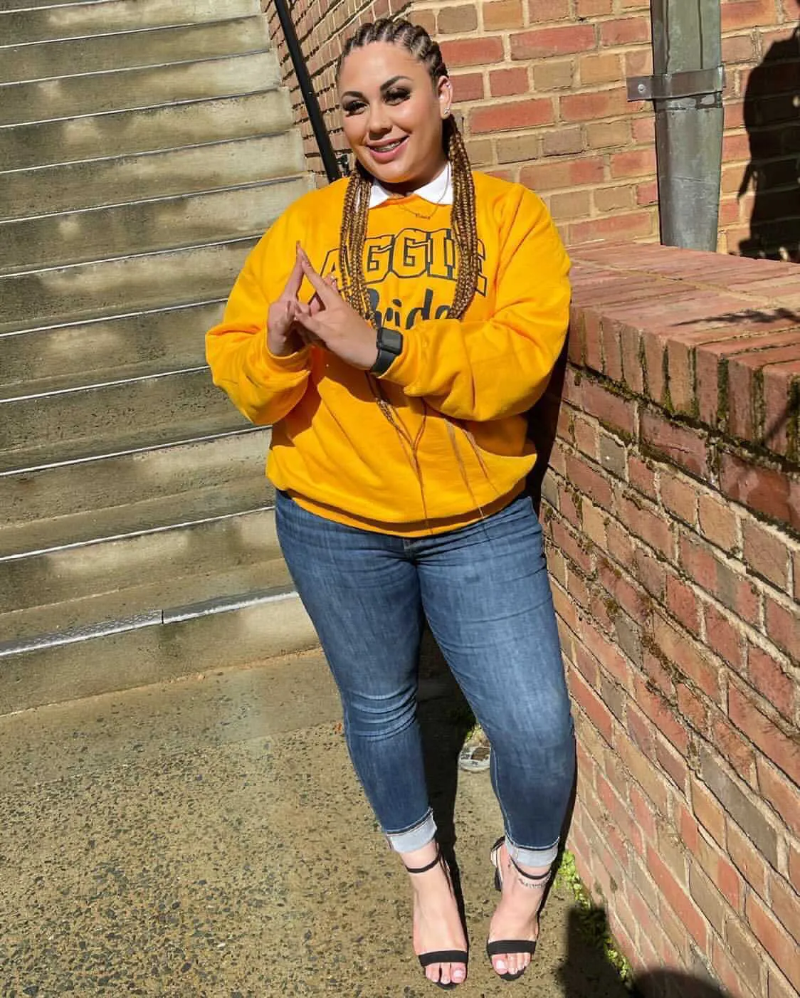 NC A&T SU| VINTAGE AGGIE PRIDE ARCH Unisex GOLD Sweatshirt (**)