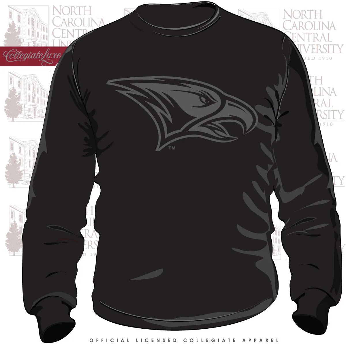 NCCU | Celebrate BHM | 3D PUFF INK ALL Black Sweatshirt (Z)