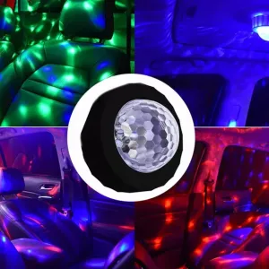 NEW D36 Portable DJ Lamp, Black! Portable, sound-activated marvel! Enjoy USB charging, two exciting modes, effortless installation, and a light weight design for ultimate portability.