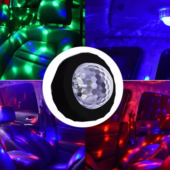 NEW D36 Portable DJ Lamp, Black! Portable, sound-activated marvel! Enjoy USB charging, two exciting modes, effortless installation, and a light weight design for ultimate portability.