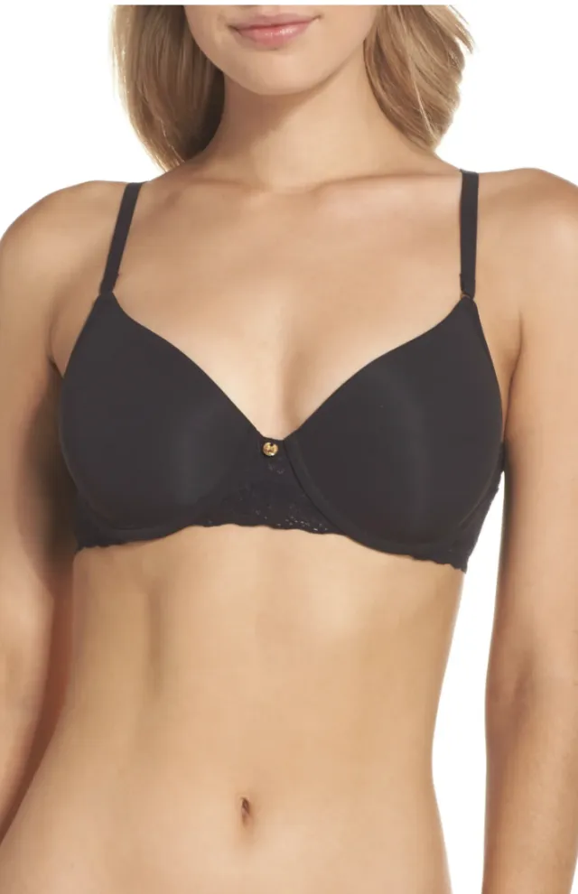 New Natori Bliss Perfection Contour Underwire Bra in Black, Sz 30DDD, also fits 32DD & 34D! Retails $68  BRA ONLY!
