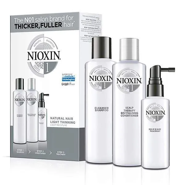 Nioxin System 1 Trial Kit for Natural Hair with Light Thinning