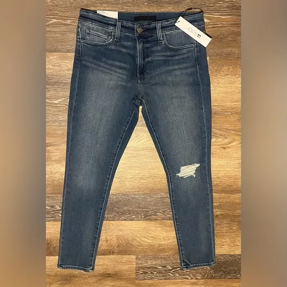 NWT JOE’S JEANS THE ICON MID RISE SKINNY ANKLE IN DISTORTION DESTRUCTION SIZE 30