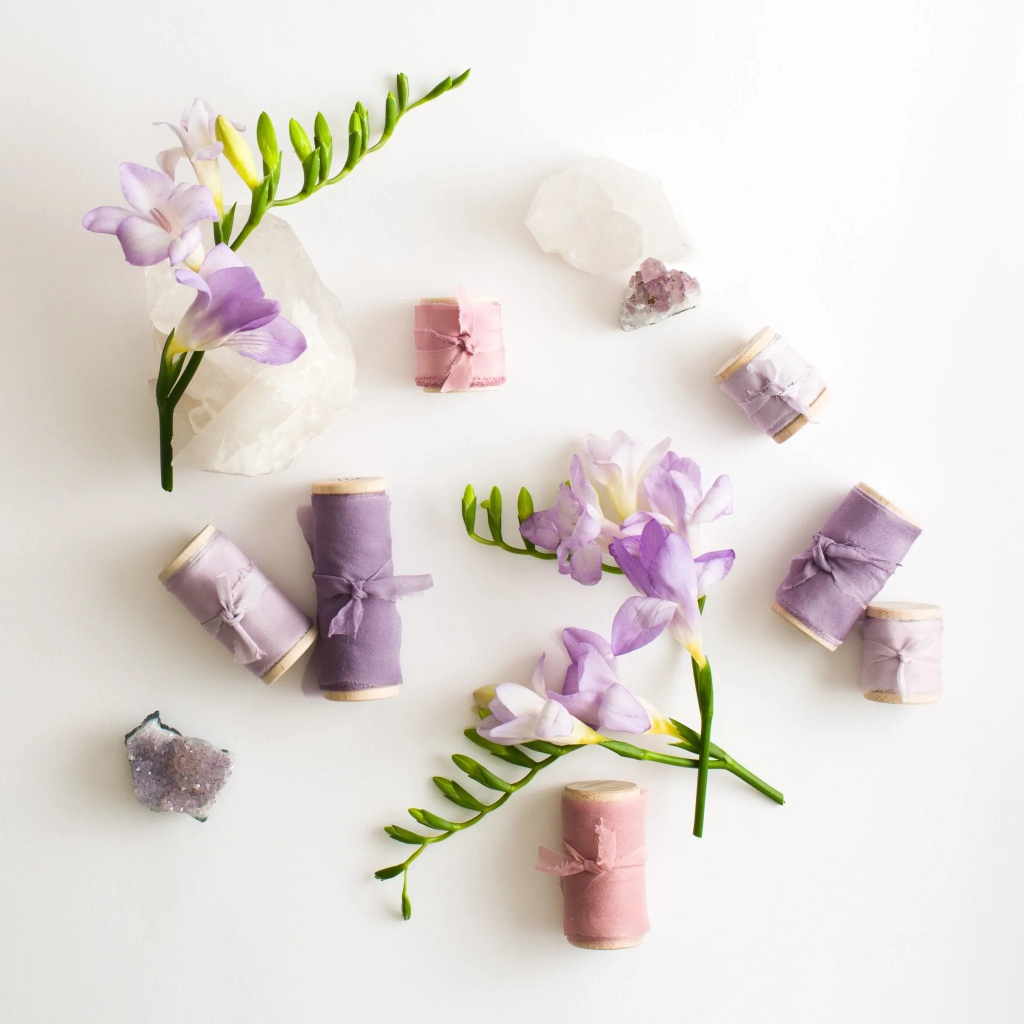 Orchid Crepe de Chine Silk Ribbon