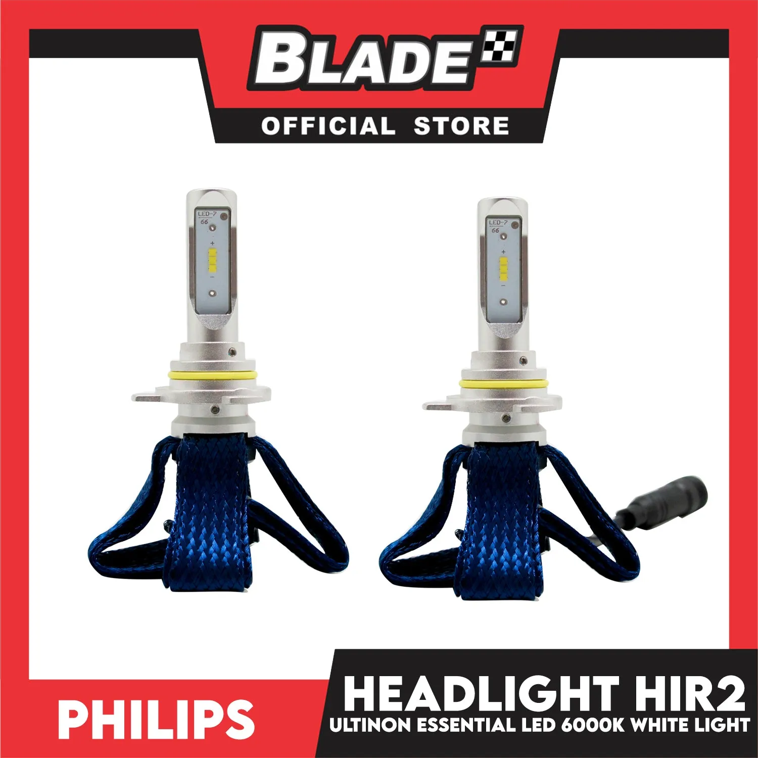 Philips LED-HL HIR2 Headlight Bulb 12V 16W Ultinon Essential Led 11012UEX2 (Pair)