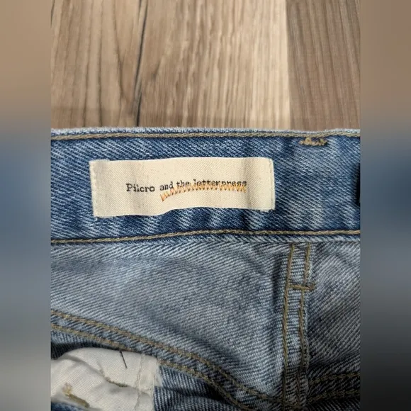 Pilcro And The Letterpress Size 27 Tilde High Rise Cropped Raw Hem Jeans