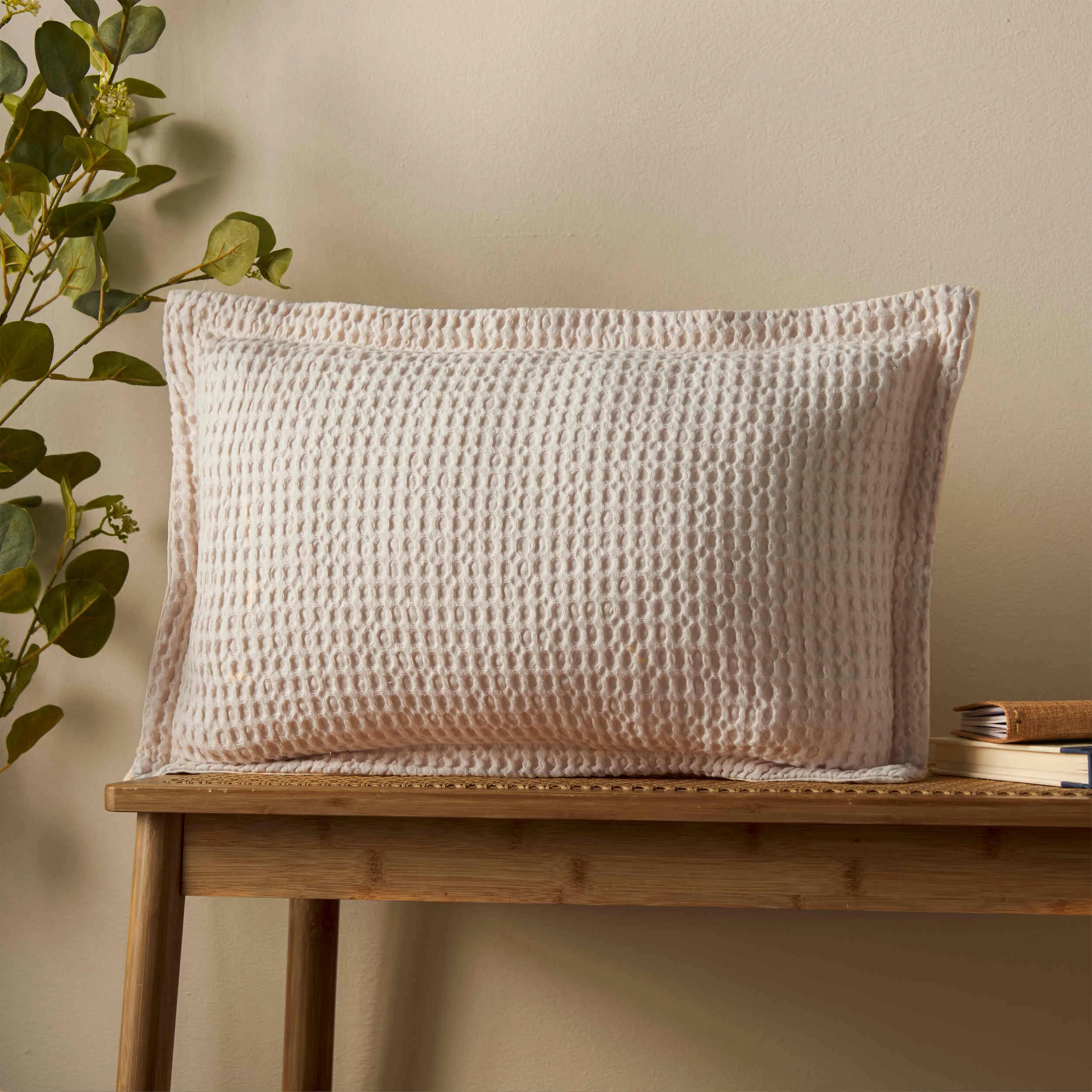 Pineapple Elephant Jaipur Chunky Waffle Cushion - Natural