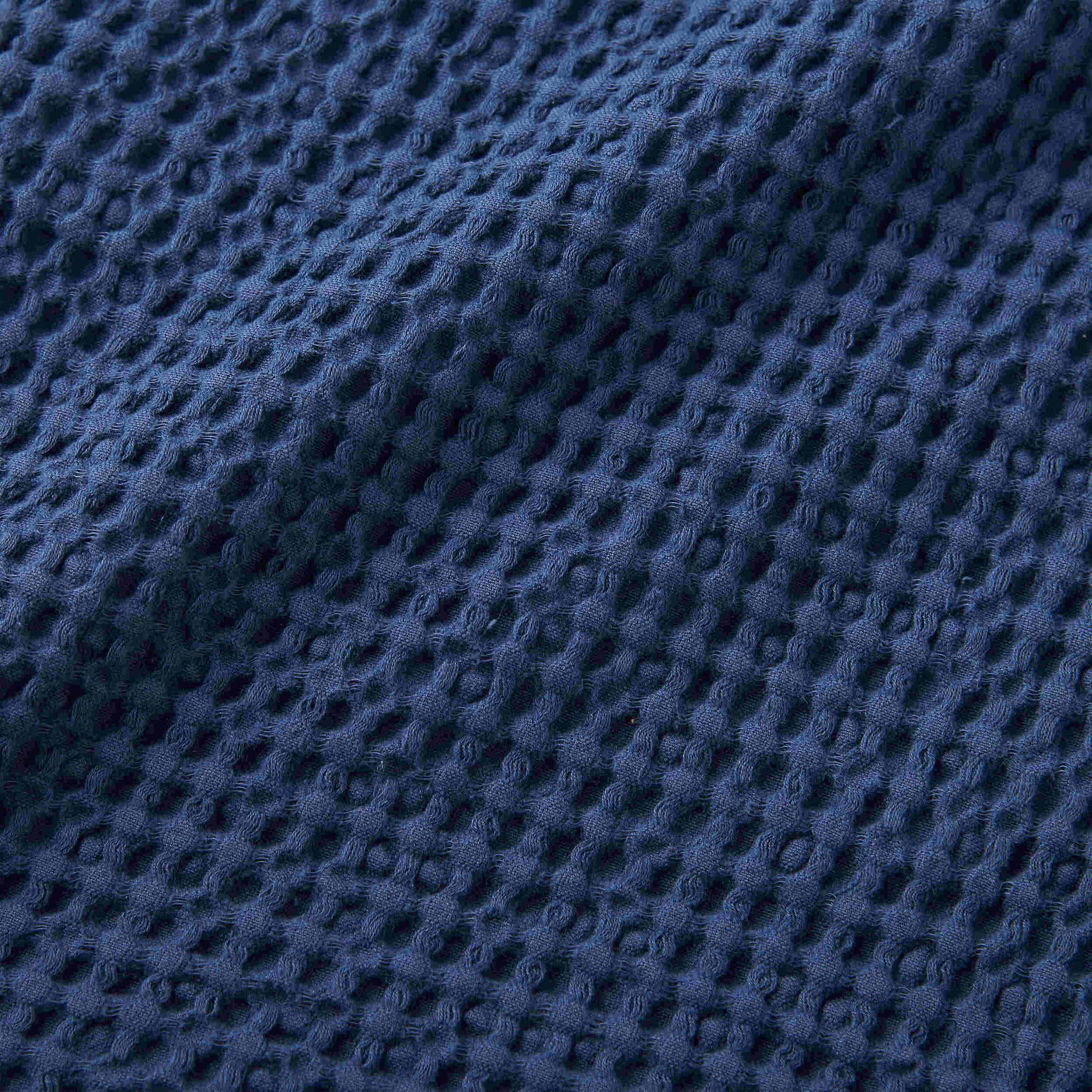 Pineapple Elephant Jaipur Chunky Waffle Cushion - Navy