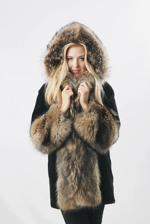 Raccoon and Beaver Fur Coat