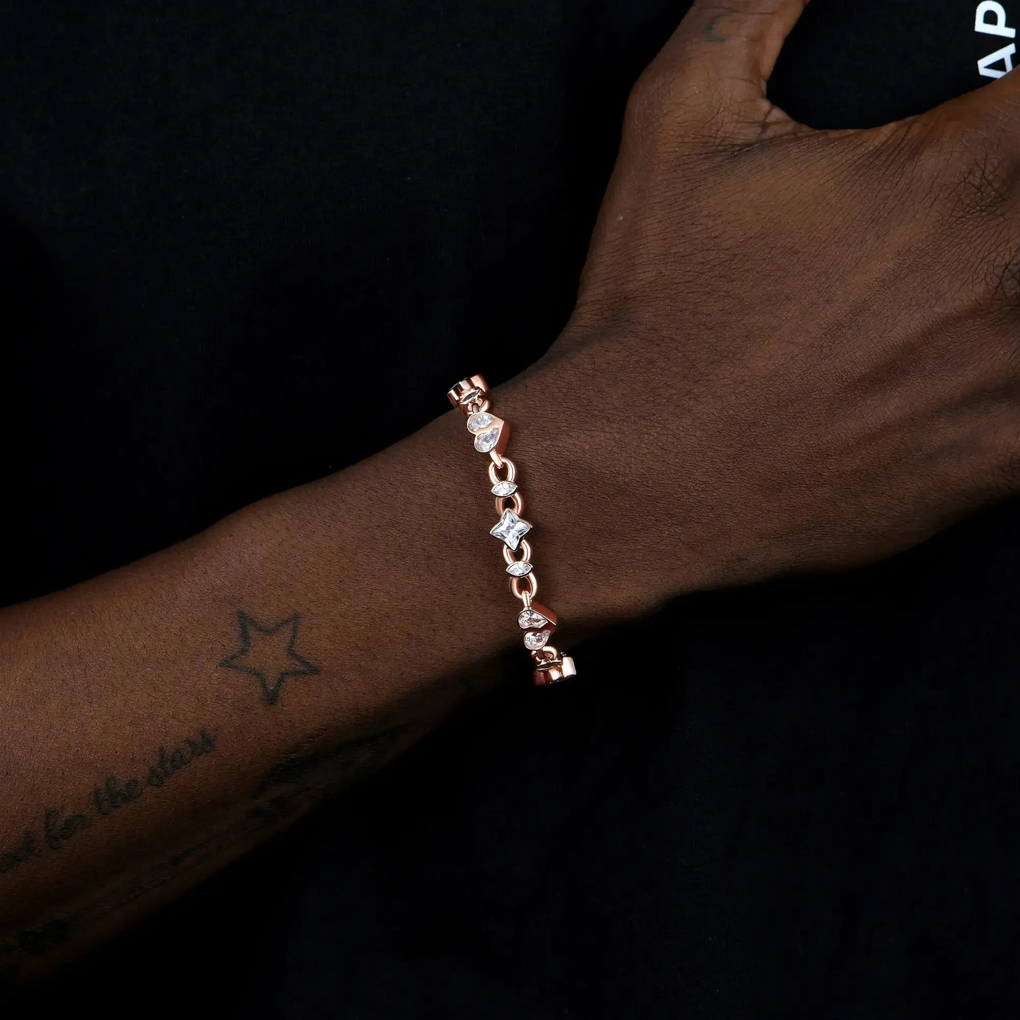 Radiant Hearts Entwined Bracelet - 8mm