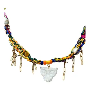 Rainbow Moonstone Glow Tiger Rockstar Choker