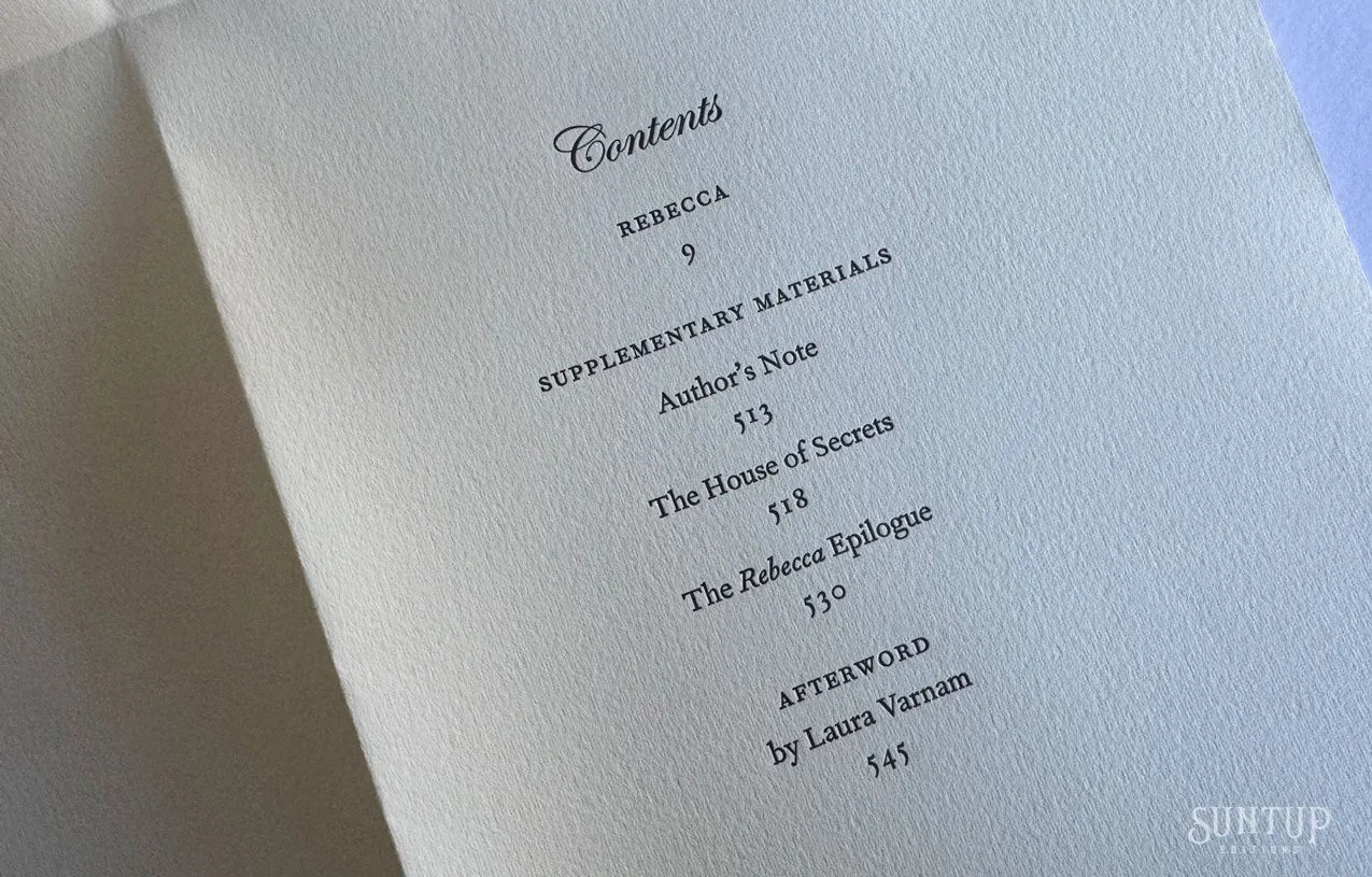 Rebecca by Daphne du Maurier - Lettered Edition