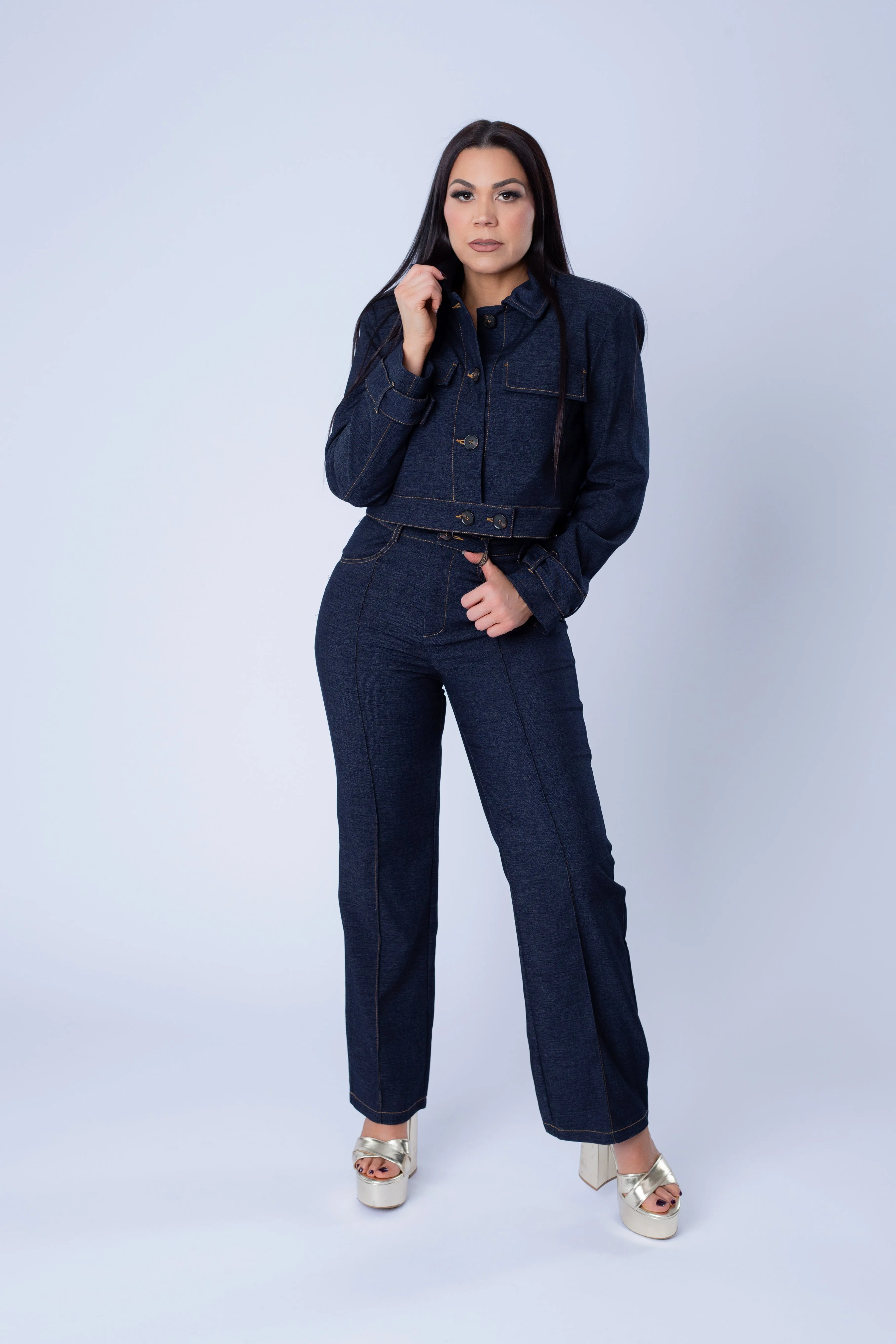 SAMANTHA DENIM SET