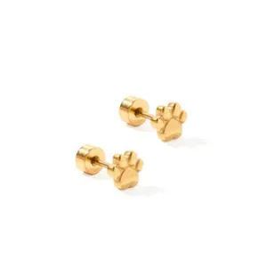 Screwback Stud - Paw Print