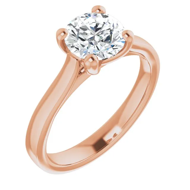 Serenity Round Diamond Solitaire Engagement Ring