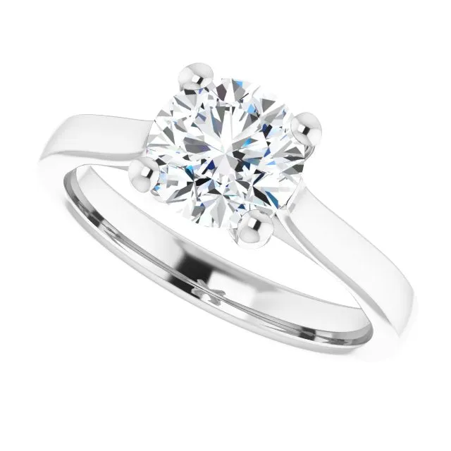 Serenity Round Diamond Solitaire Engagement Ring
