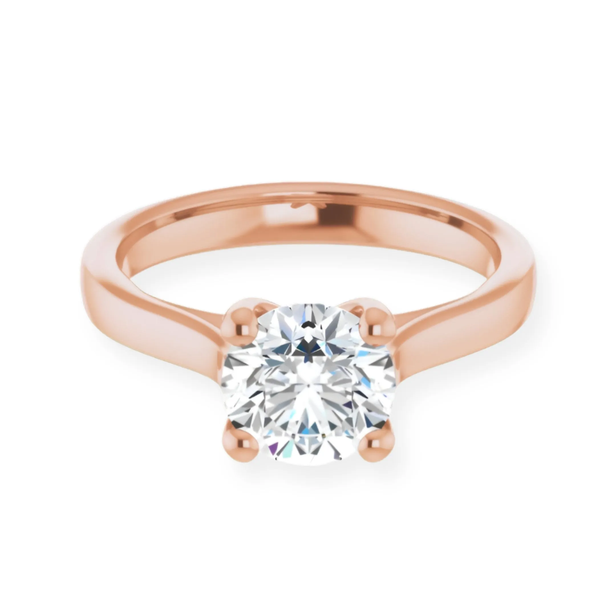 Serenity Round Diamond Solitaire Engagement Ring