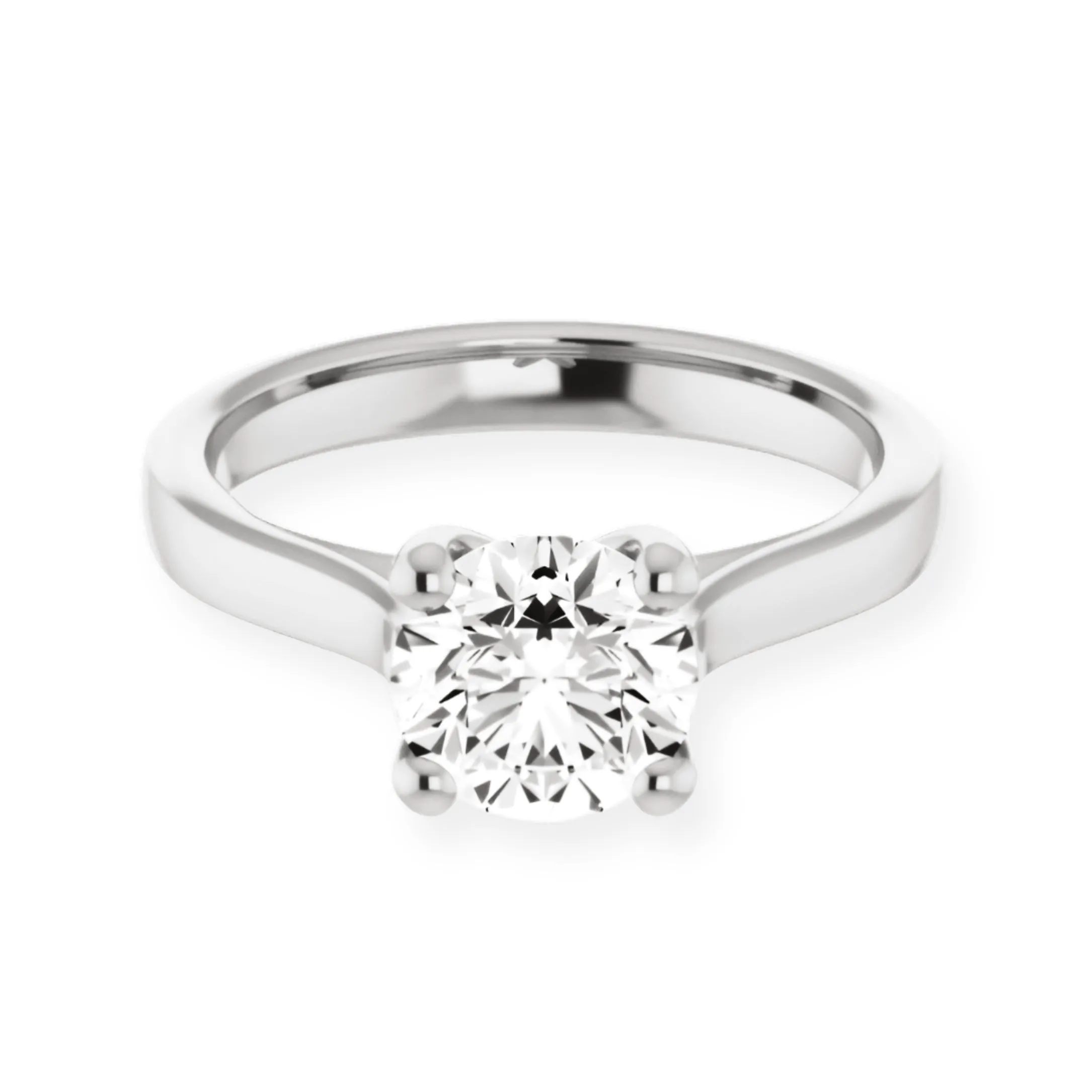 Serenity Round Diamond Solitaire Engagement Ring