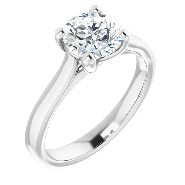 Serenity Round Diamond Solitaire Engagement Ring