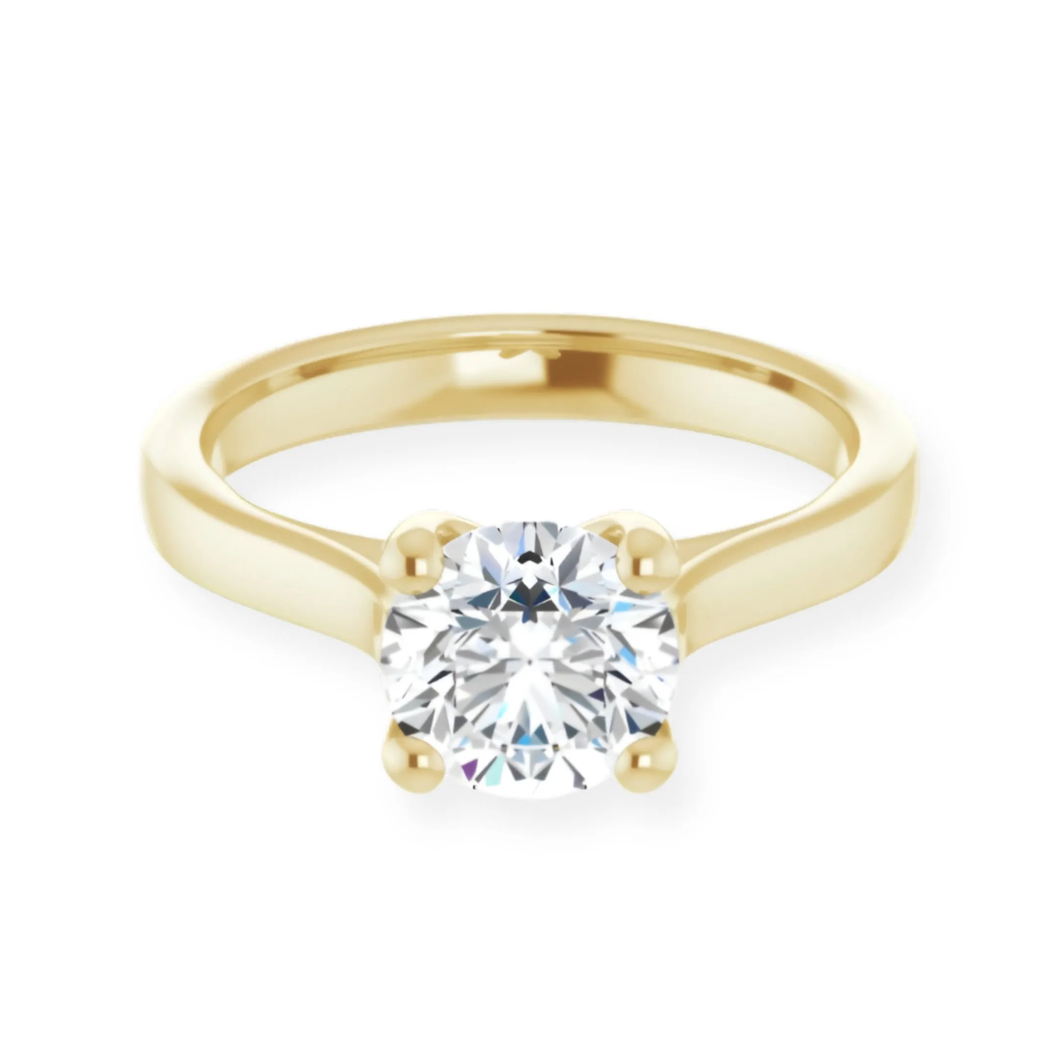 Serenity Round Diamond Solitaire Engagement Ring