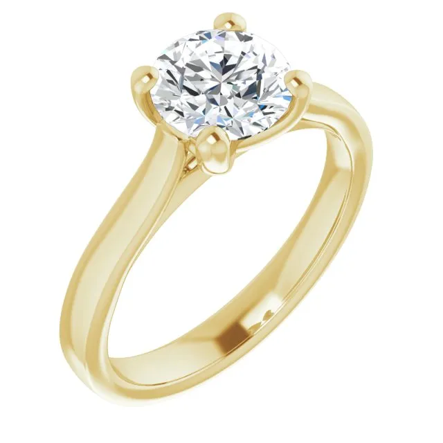 Serenity Round Diamond Solitaire Engagement Ring