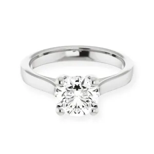 Serenity Round Diamond Solitaire Engagement Ring