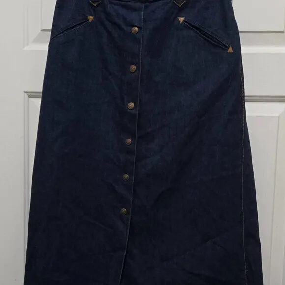 Seventy Five Percent Off Ralph Lauren Women's Western Casual Dress Midi Skirt GU