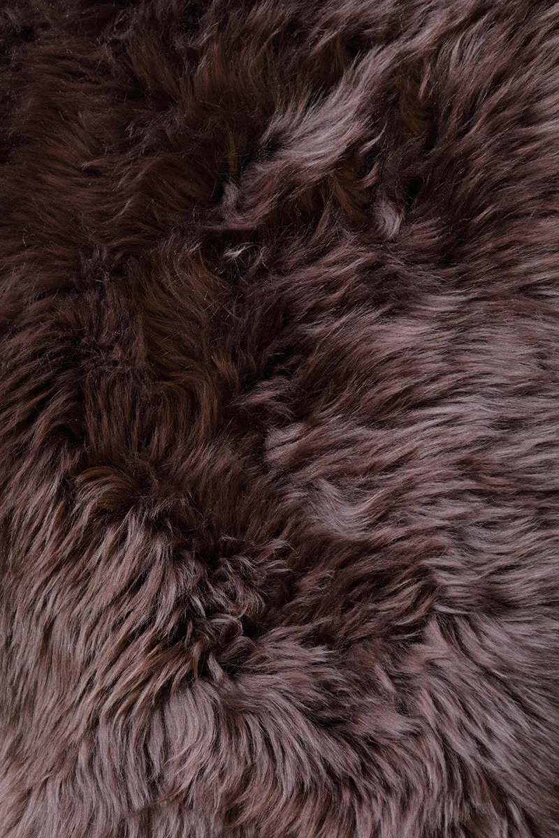 Sheepskin Runner Fur Rug - Brown Chocolate  (2.4´ x 6.9´ )